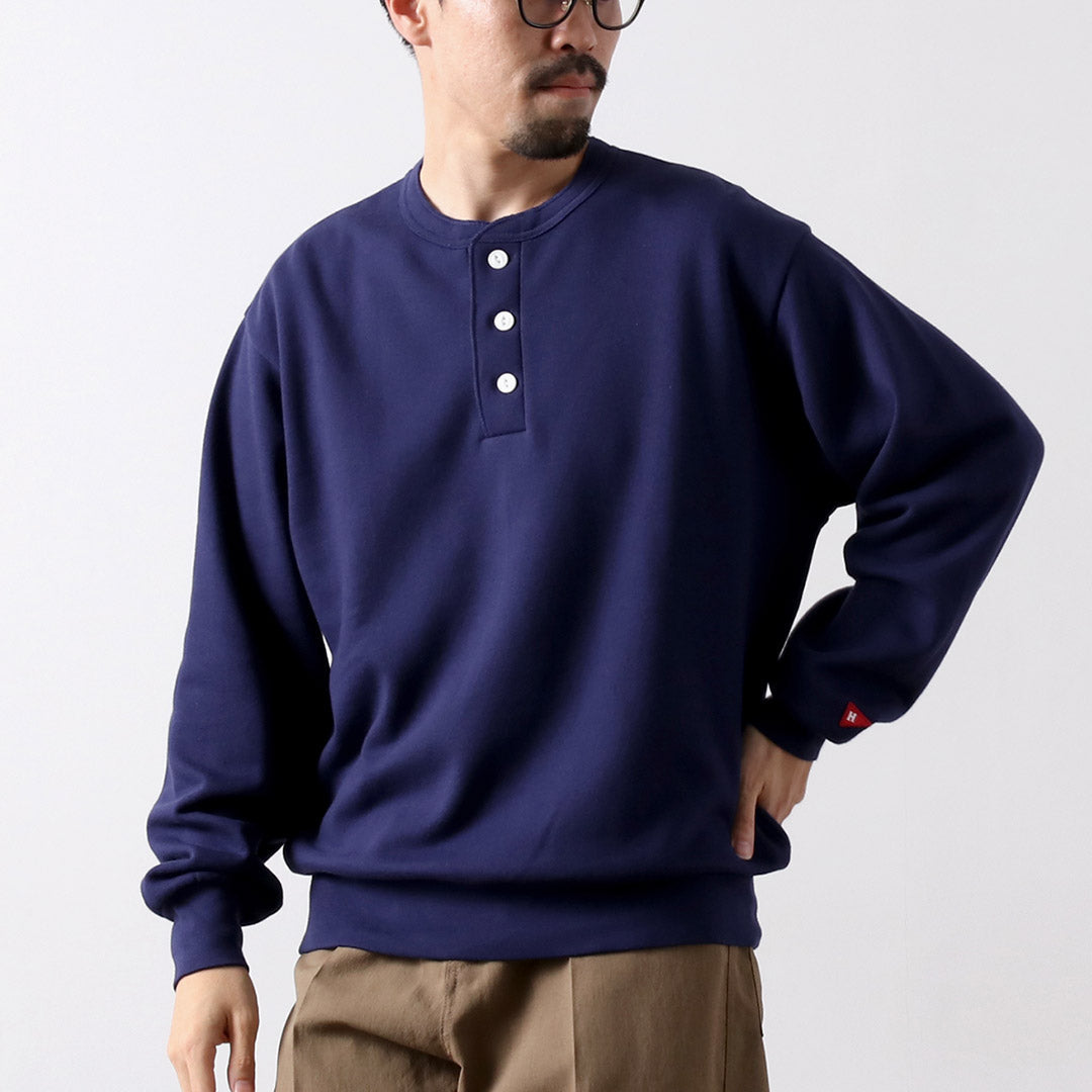 HEALTHKNIT / Henry Neck Long Sleeve Classic Sweatshirt