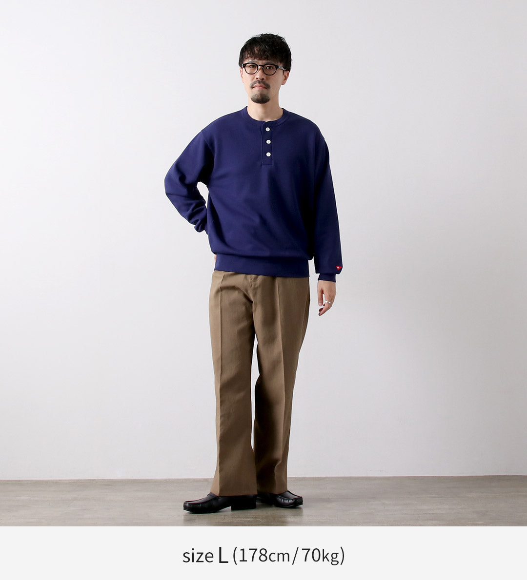 HEALTHKNIT / 亨利領長袖經典衛衣
