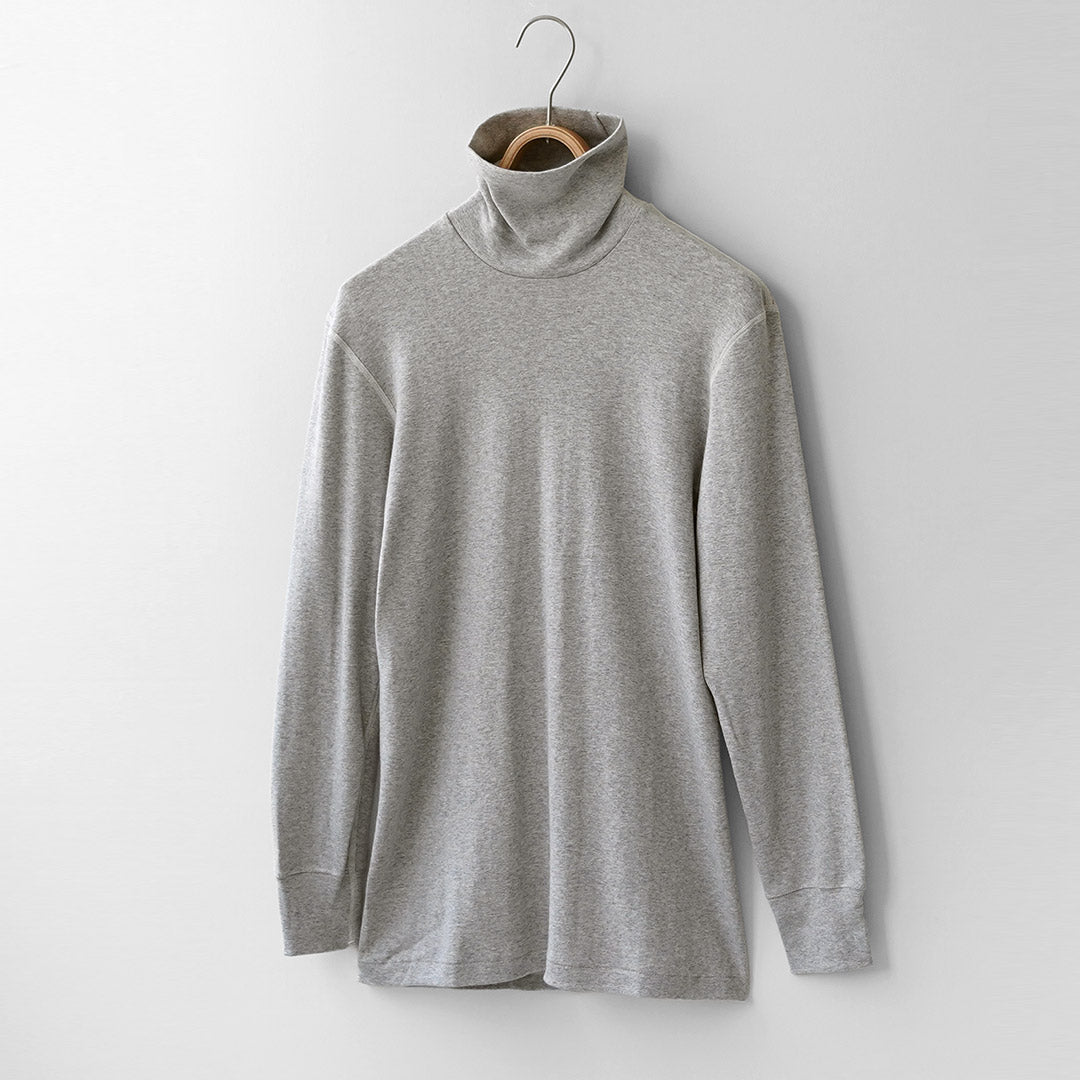 FILMELANGE / ROY Camiseta de manga larga con cuello alto y canalé de algodón orgánico