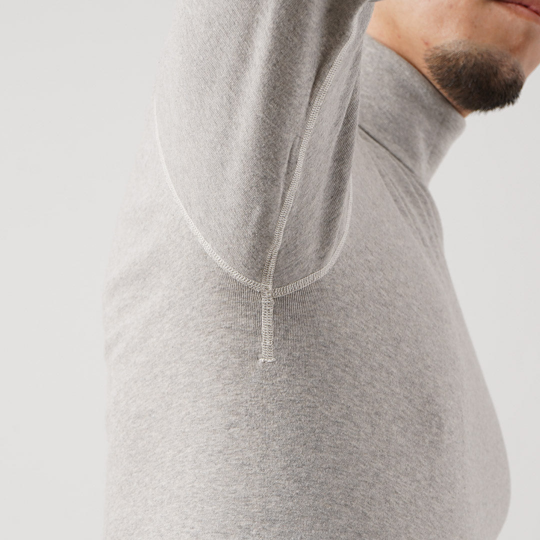 FILMELANGE / ROY Camiseta de manga larga con cuello alto y canalé de algodón orgánico
