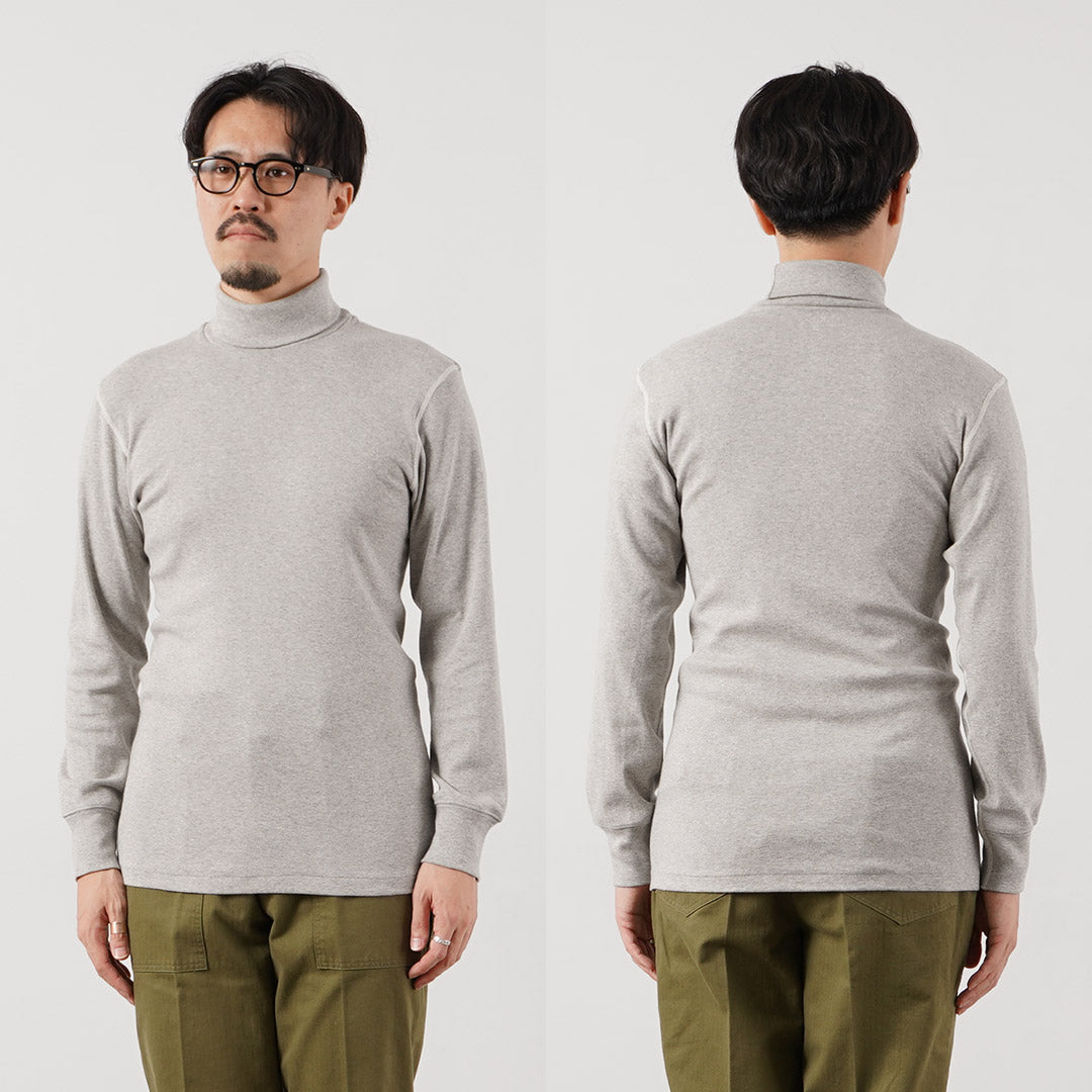 FILMELANGE / ROY Camiseta de manga larga con cuello alto y canalé de algodón orgánico