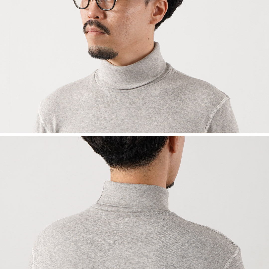FILMELANGE / ROY Camiseta de manga larga con cuello alto y canalé de algodón orgánico