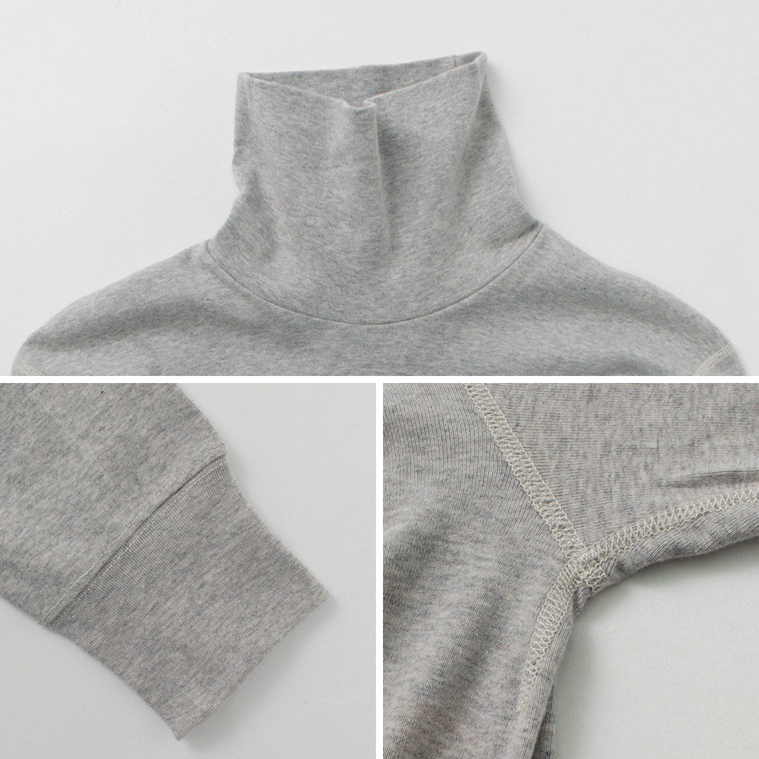FILMELANGE / ROY Camiseta de manga larga con cuello alto y canalé de algodón orgánico