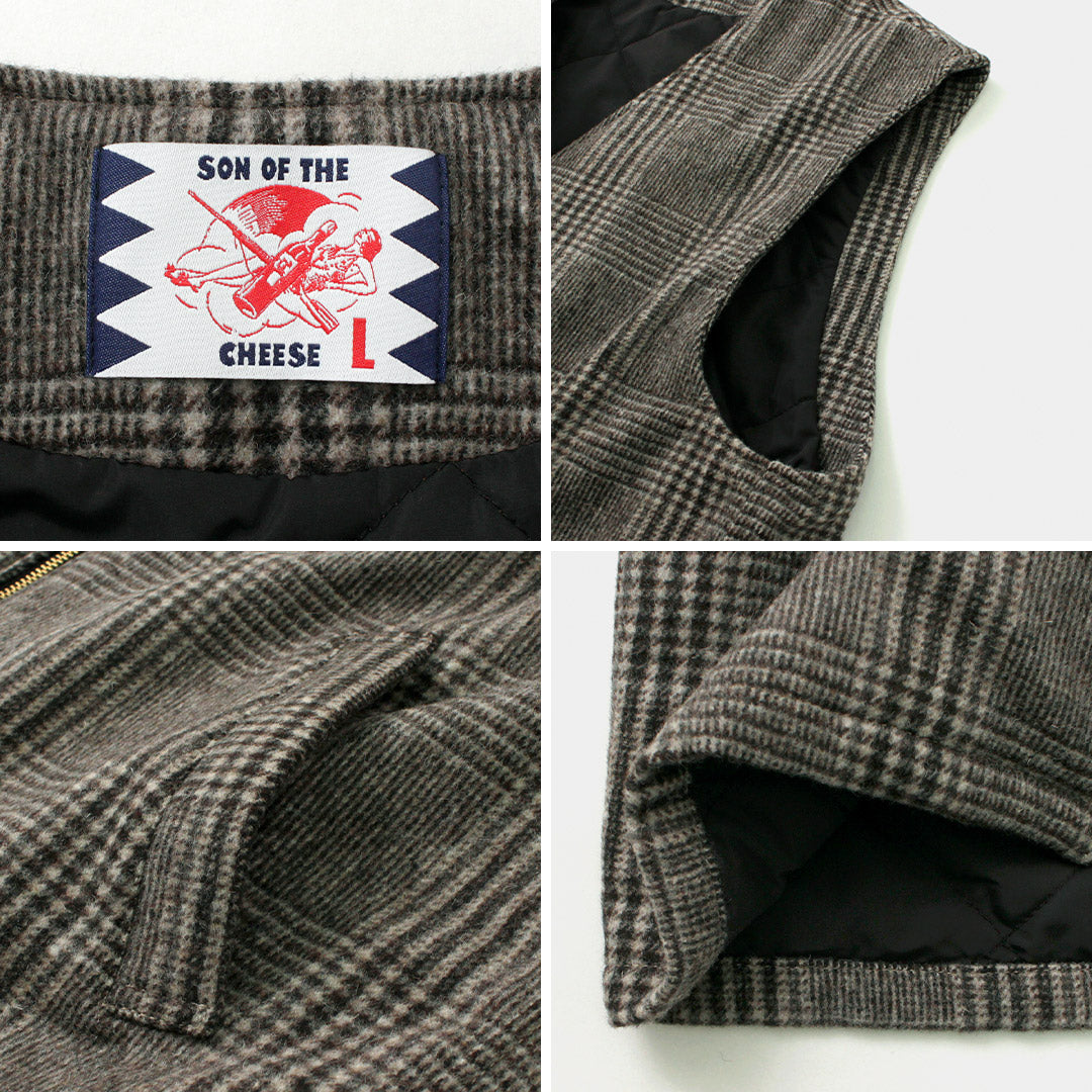 HIJO DEL QUESO / Chaleco Lana Cuadros