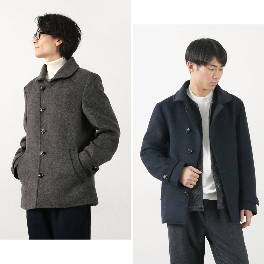 RE MADE IN TOKYO JAPAN / 麥爾登羊毛立領豌豆大衣