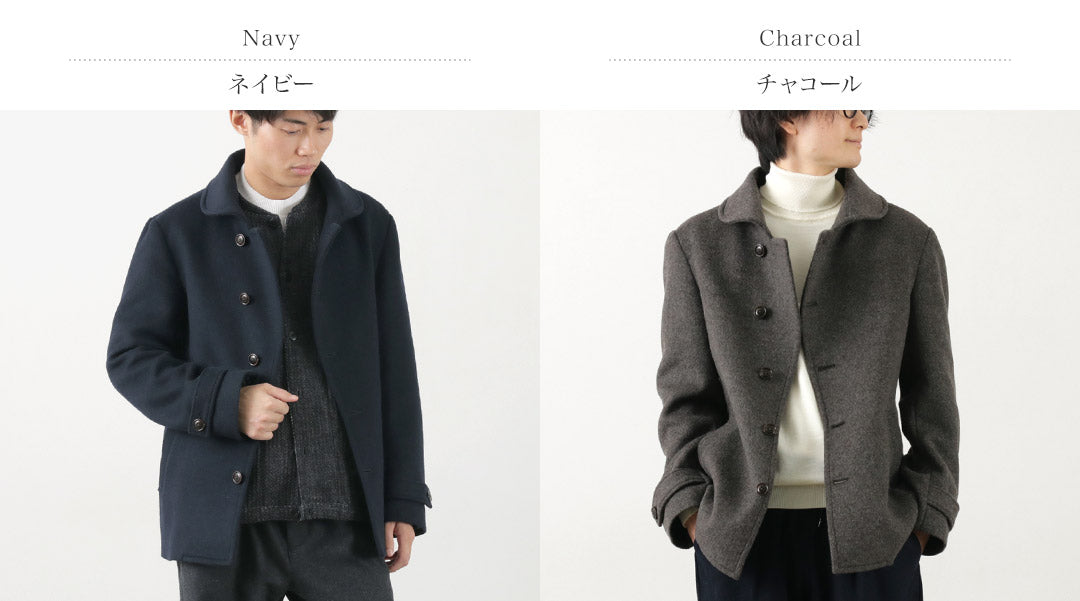 RE MADE IN TOKYO JAPAN / 麥爾登羊毛立領豌豆大衣