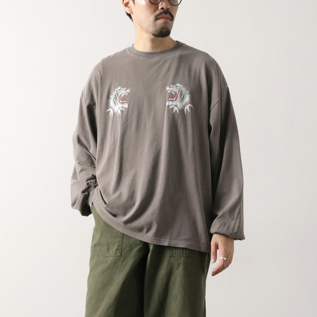 REMI RELIEF / HARD Special Processed 20 Jersey Long Sleeve T-Shirt (Tiger Pattern)