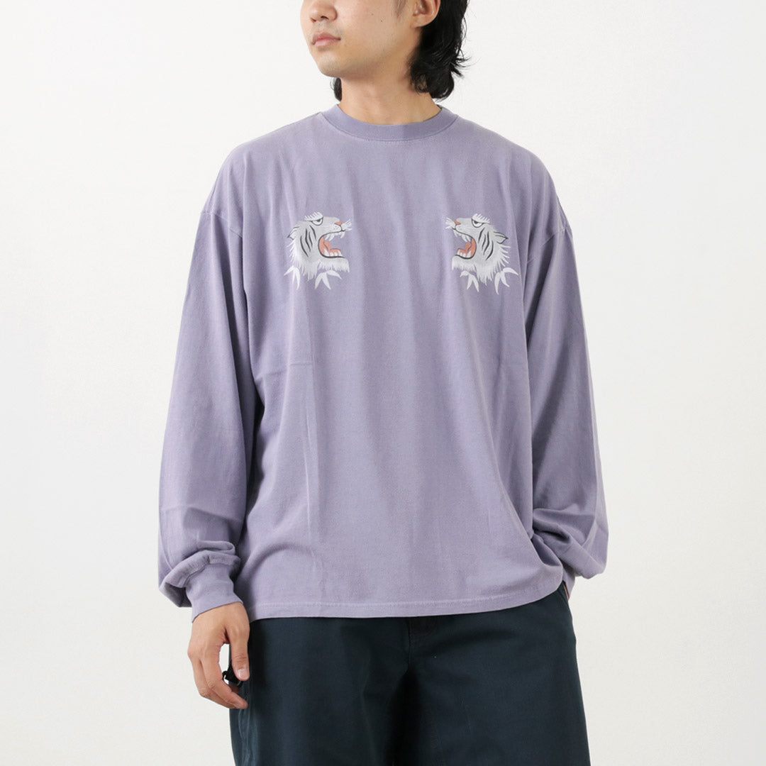 REMI RELIEF / HARD Special Processed 20 Jersey Long Sleeve T-Shirt (Tiger Pattern)