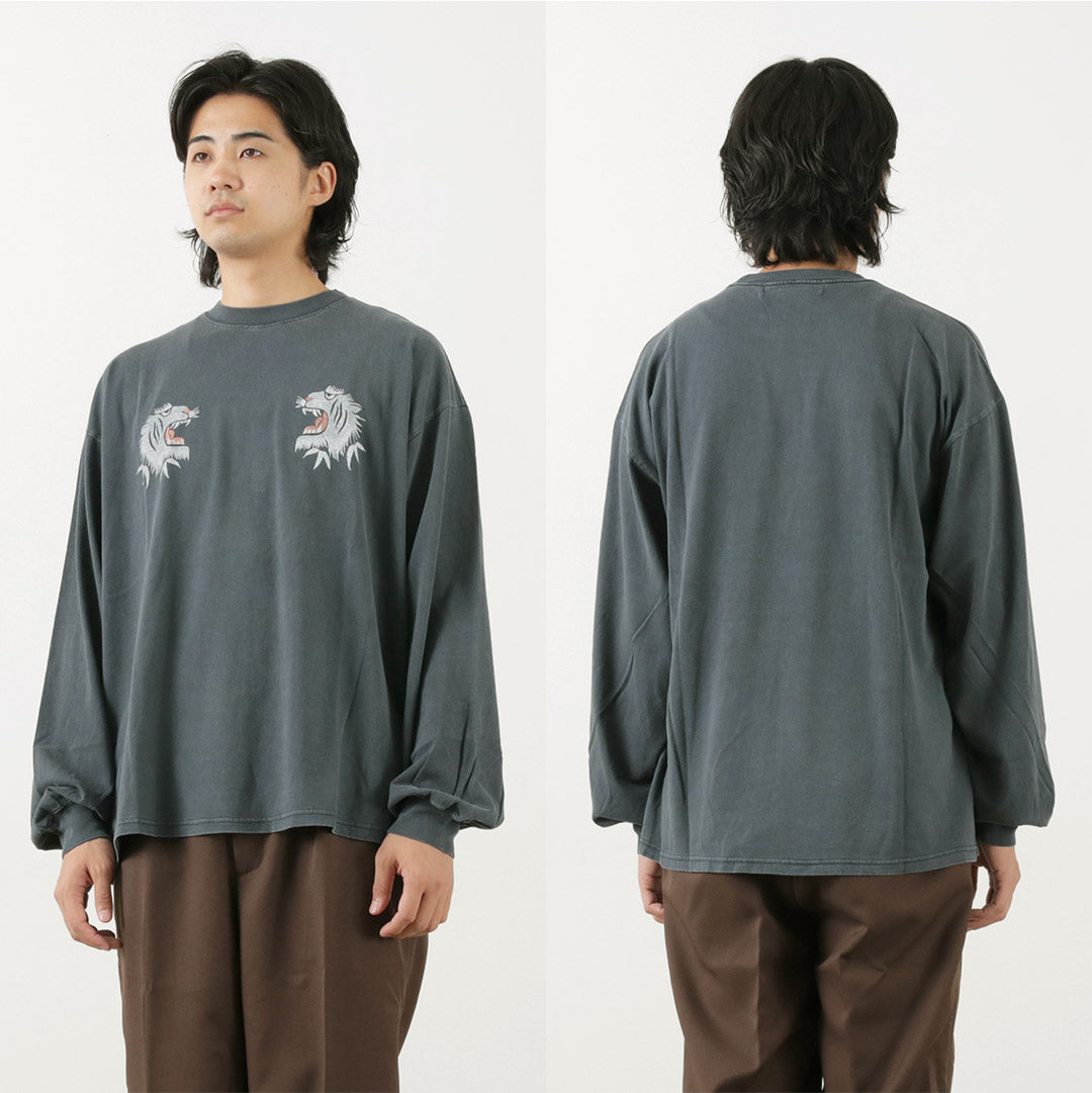 REMI RELIEF / HARD Camiseta de manga larga de jersey 20 con procesamiento especial (patrón de tigre)