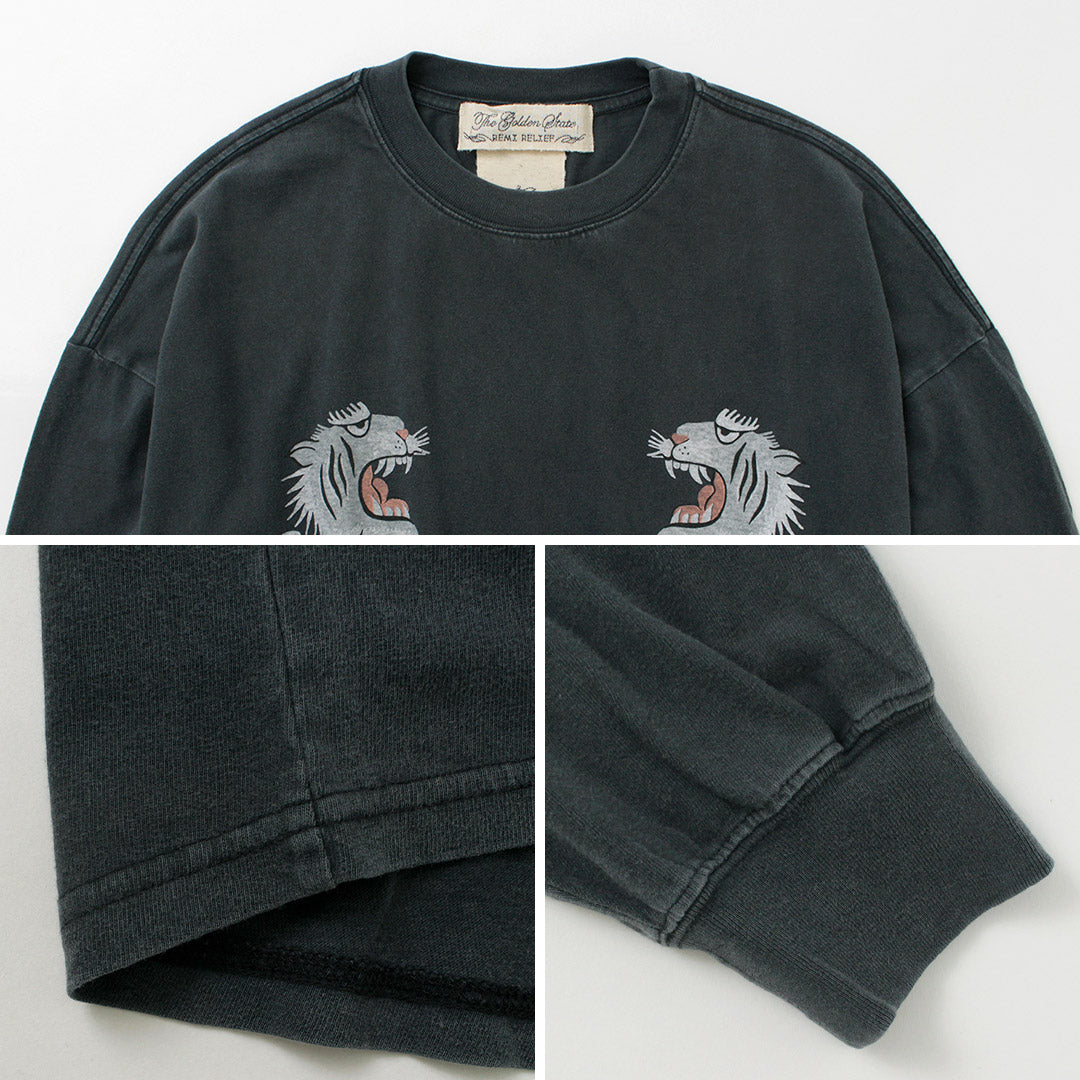 REMI RELIEF / HARD Camiseta de manga larga de jersey 20 con procesamiento especial (patrón de tigre)