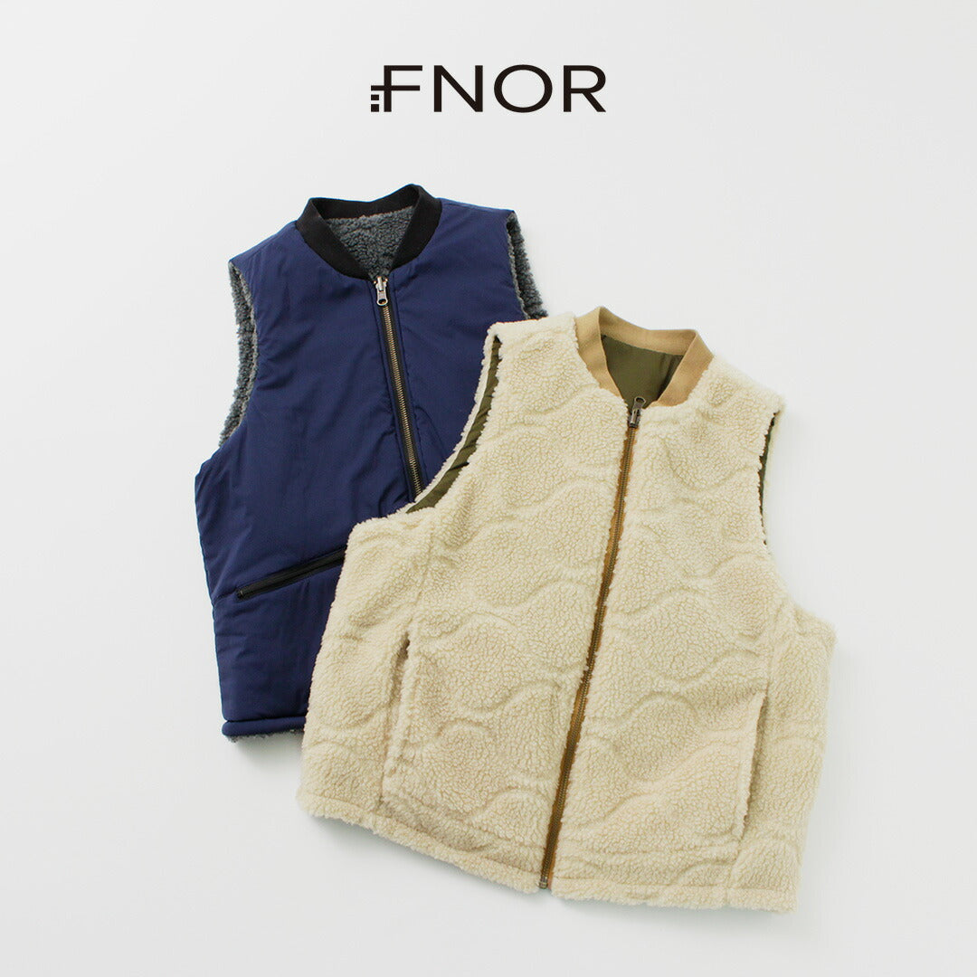 FNOR / Quilted Sheepskin Boa MIL Vest