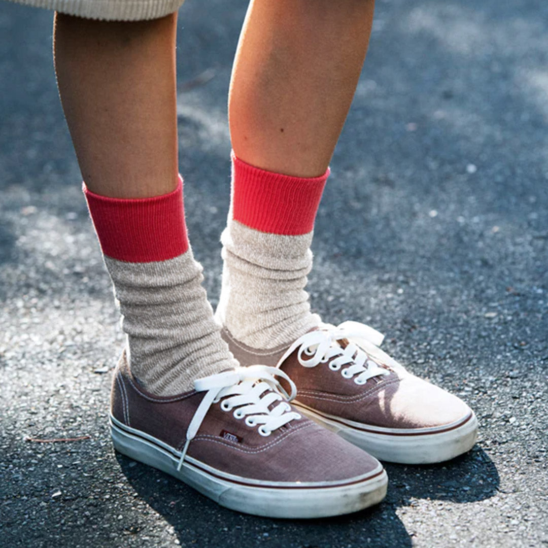 ROTOTO / R1515 Silk and Cotton Double Face Crew Socks