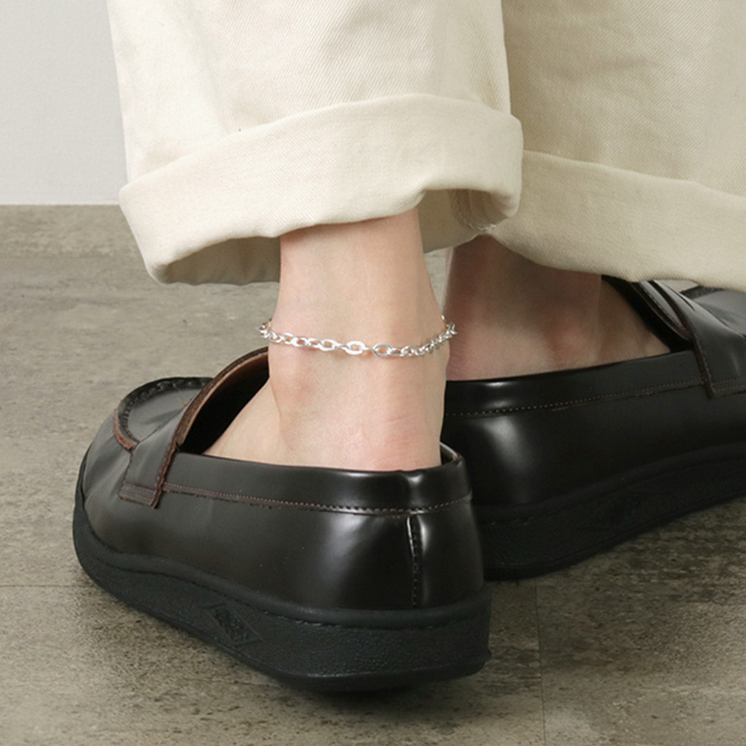 PHADUA / Flat cable chain anklet silver 925