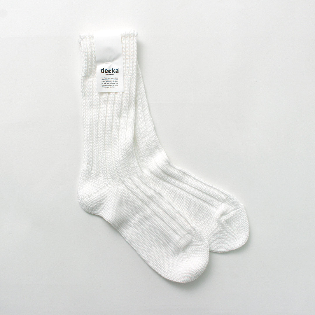 DECKA QUALITY SOCKS - SHOWATABÉ / Heavyweight Plain Crew Socks