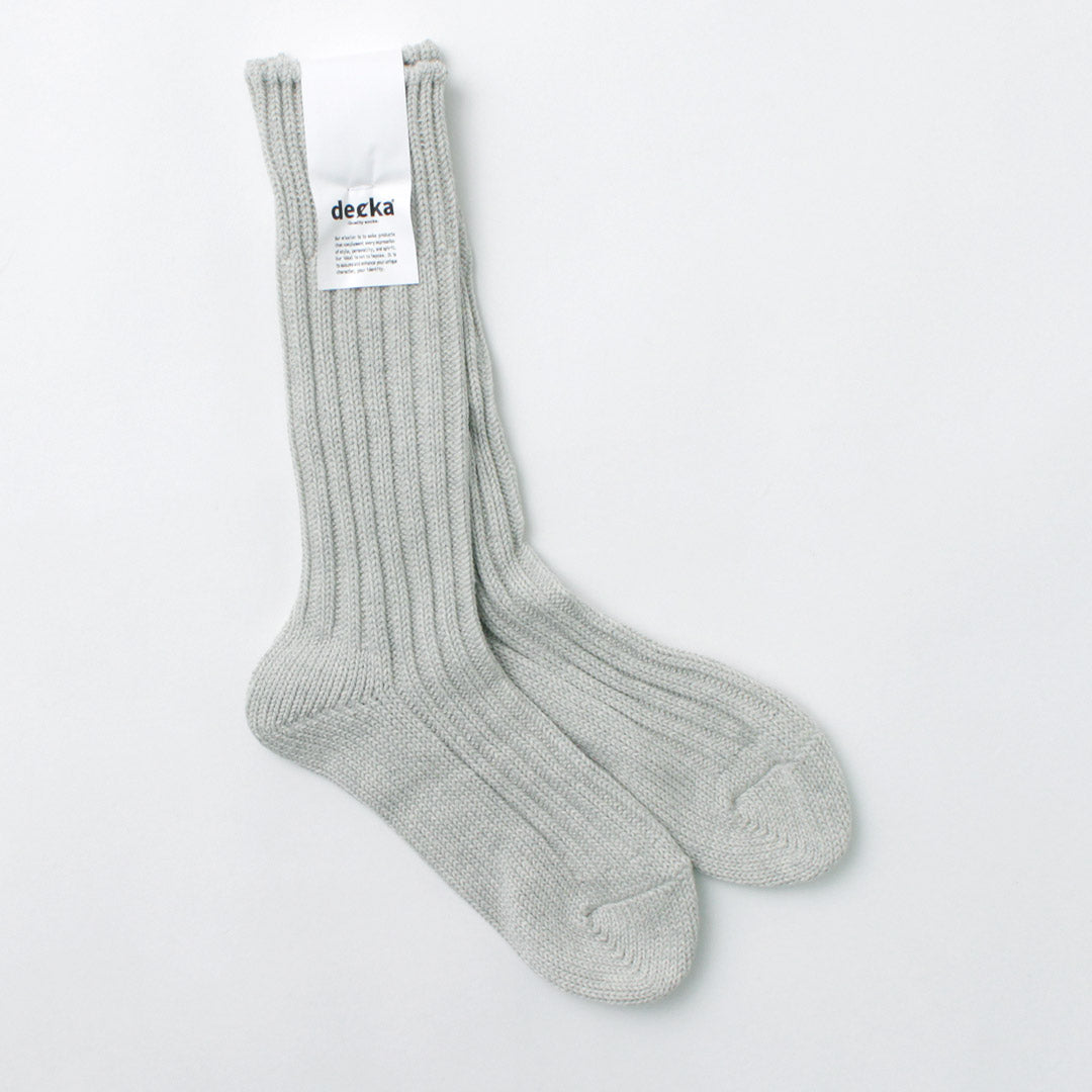 DECKA QUALITY SOCKS - SHOWATABÉ / Heavyweight Plain Crew Socks
