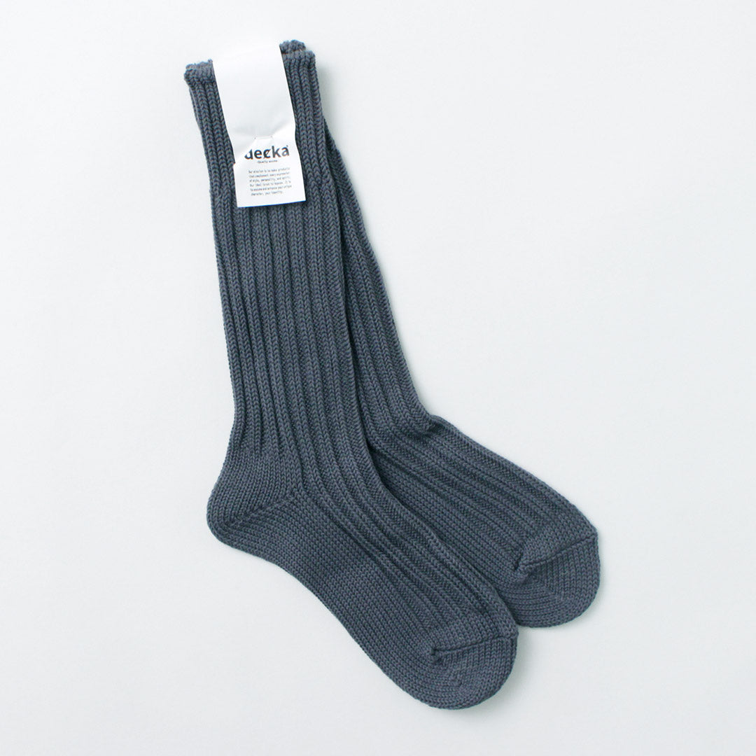 DECKA QUALITY SOCKS - SHOWATABÉ / Heavyweight Plain Crew Socks