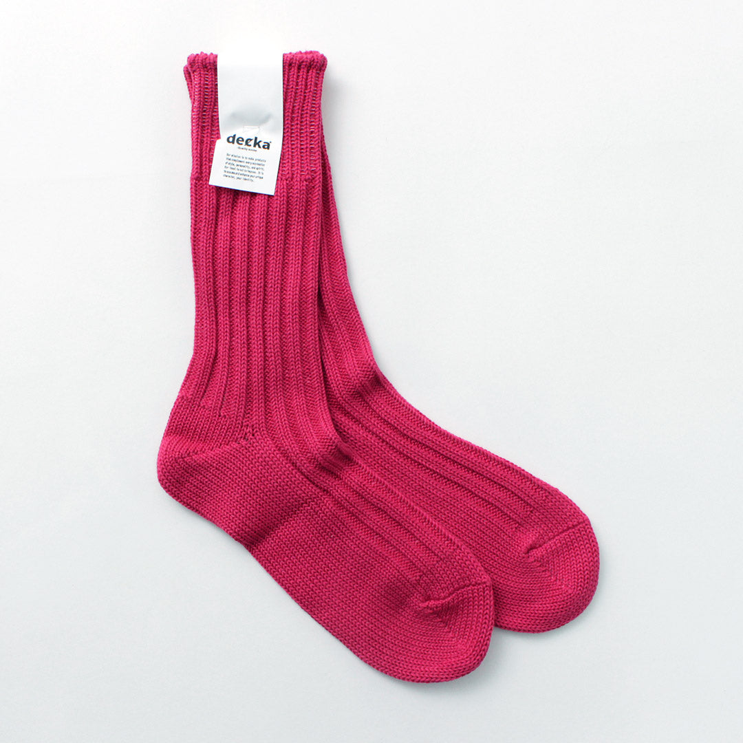 DECKA QUALITY SOCKS - SHOWATABÉ / Heavyweight Plain Crew Socks