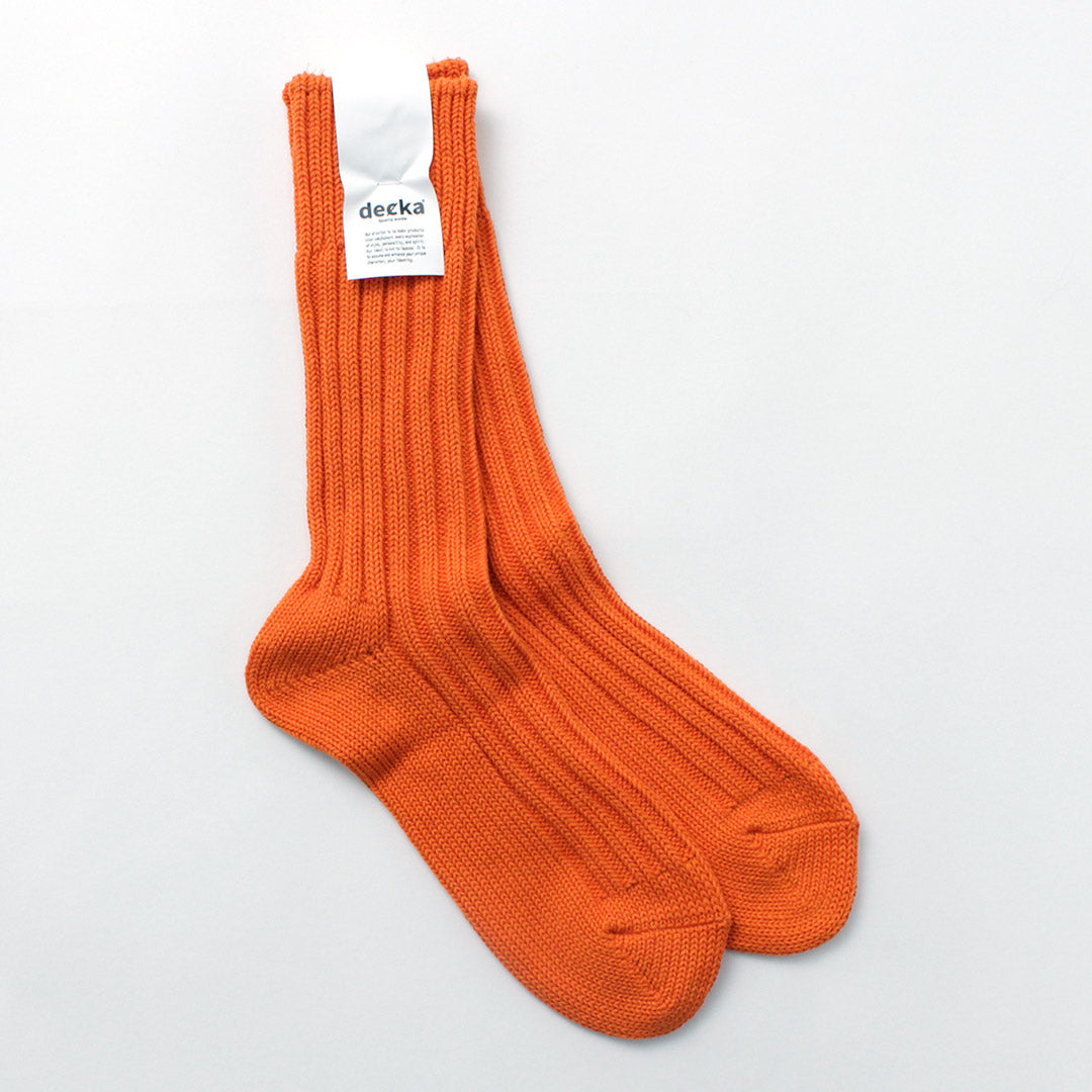 DECKA QUALITY SOCKS - SHOWATABÉ / Heavyweight Plain Crew Socks