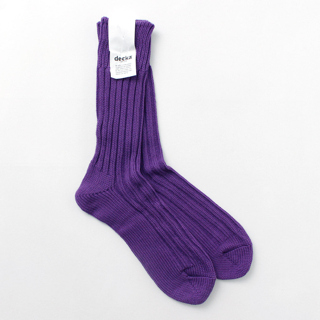 DECKA QUALITY SOCKS - SHOWATABÉ / Heavyweight Plain Crew Socks