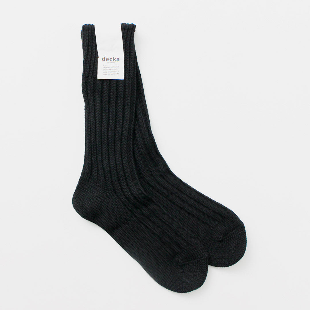 DECKA QUALITY SOCKS - SHOWATABÉ / Heavyweight Plain Crew Socks