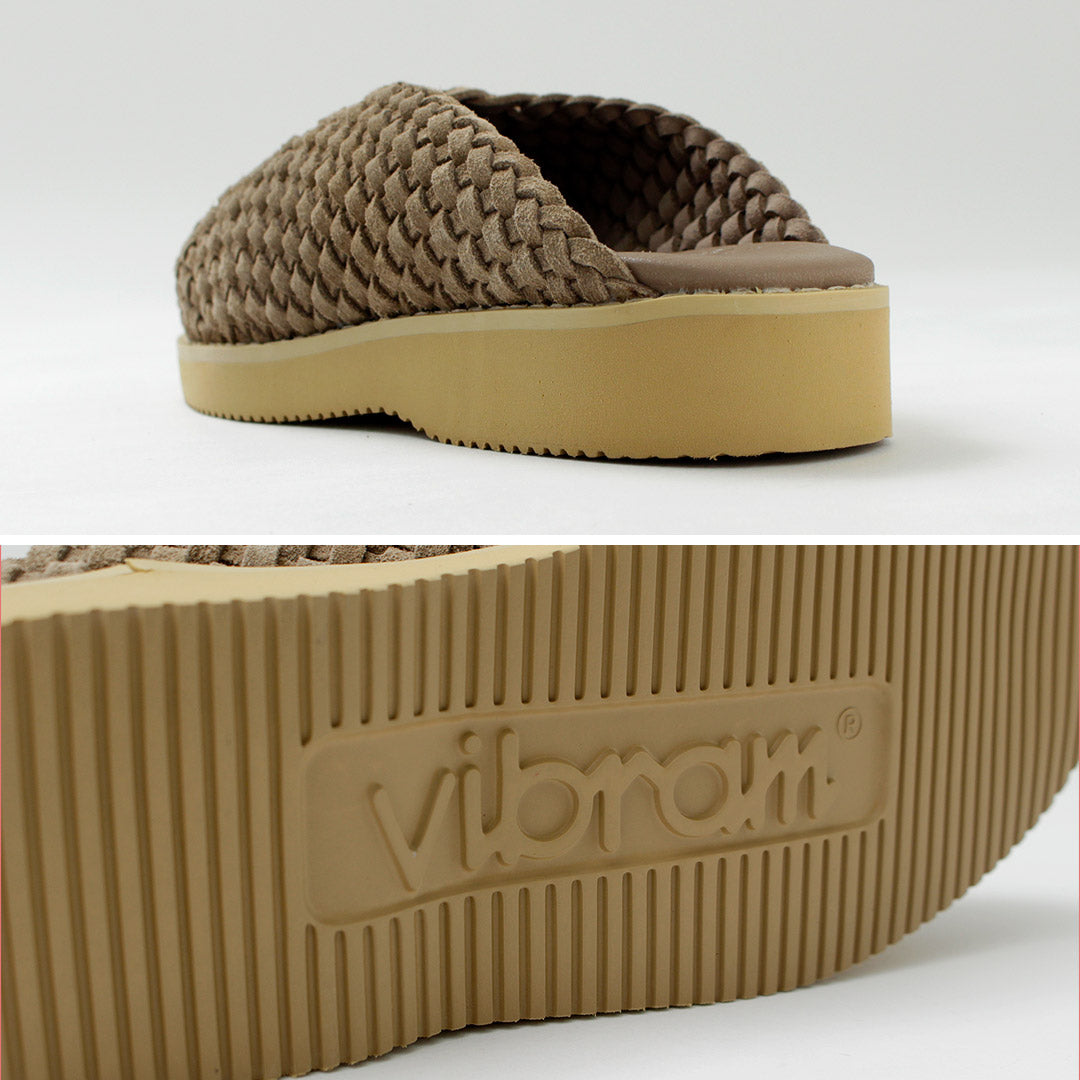 MOLLE SHOES / Woven Leather Clog Sandals