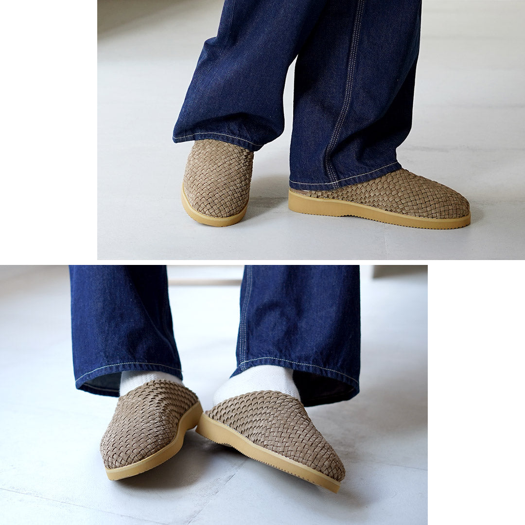 MOLLE SHOES / Woven Leather Clog Sandals