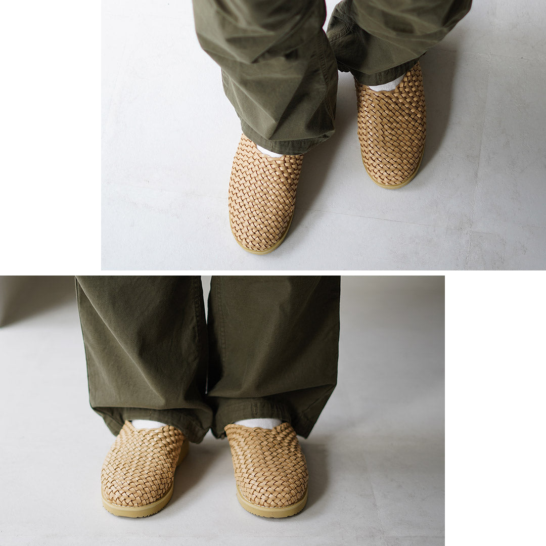 MOLLE SHOES / Woven Leather Clog Sandals