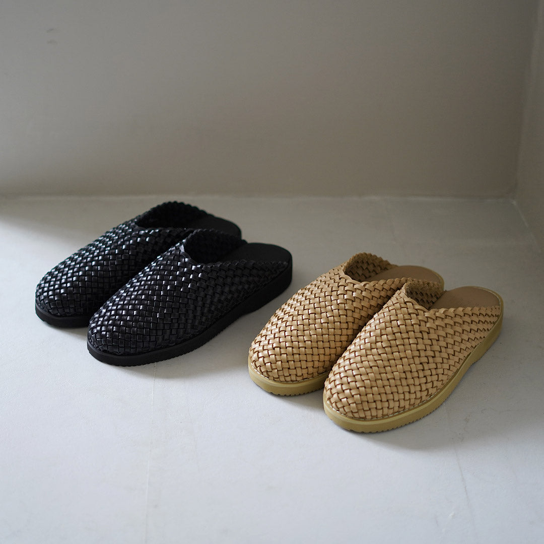 MOLLE SHOES / Woven Leather Clog Sandals