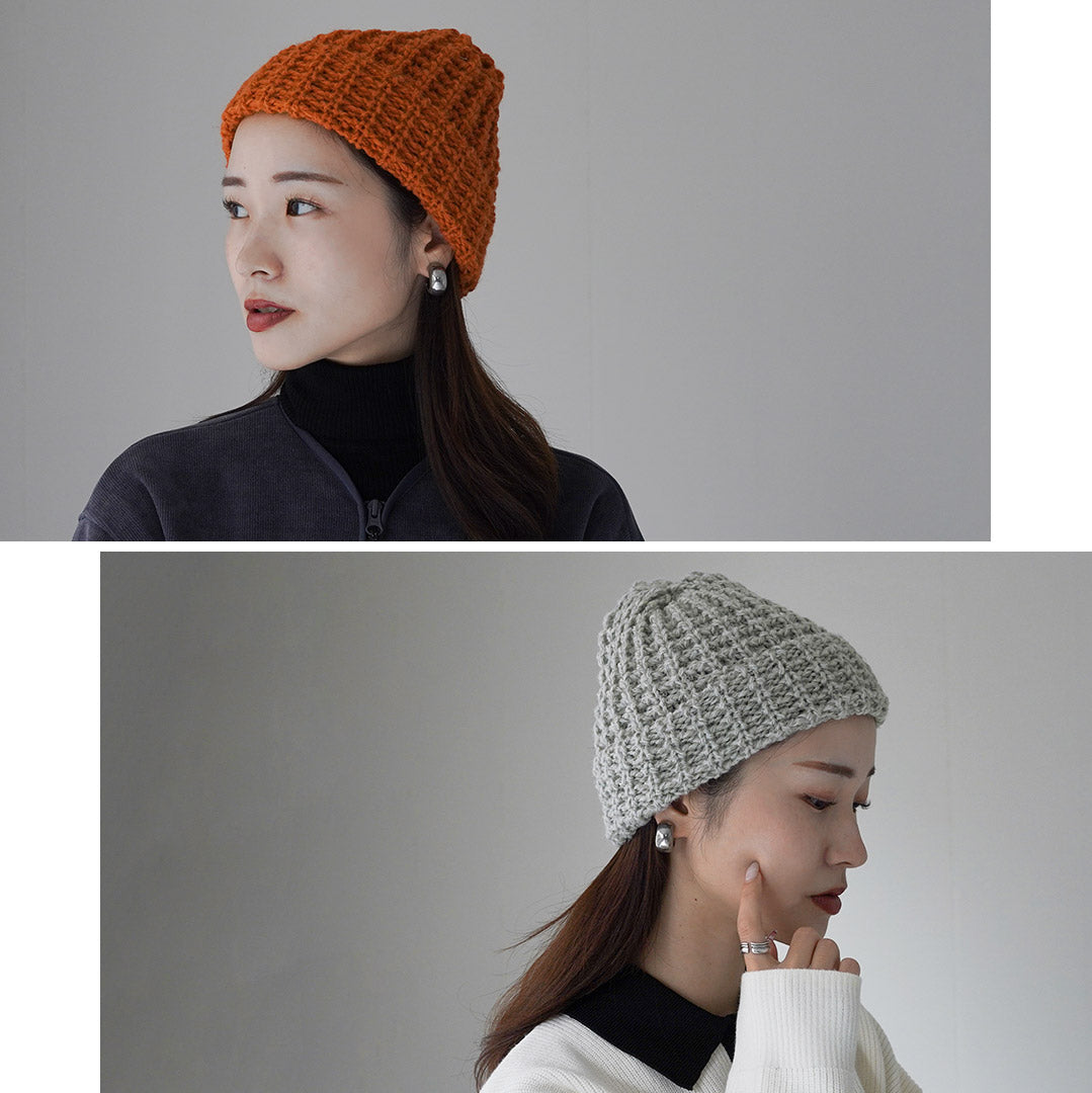 HIGHLAND 2000 / Bob Cap Tuck Stitch（羊駝毛 x 英國羊毛混合）