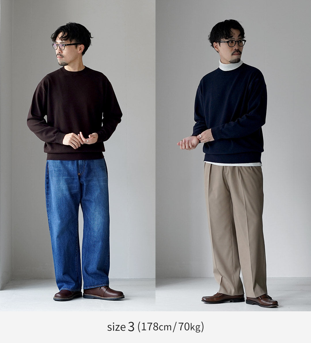 YONETOMI NEW BASIC / Jersey rígido de punto de cachemira teñido en prenda