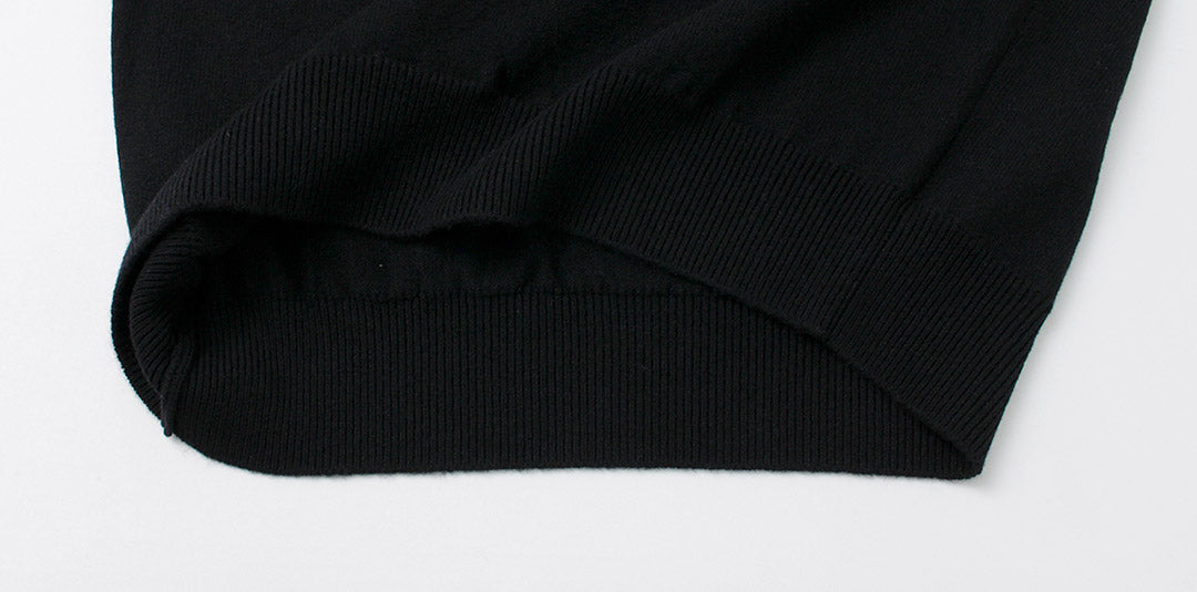 YONETOMI NEW BASIC / Jersey rígido de punto de cachemira teñido en prenda