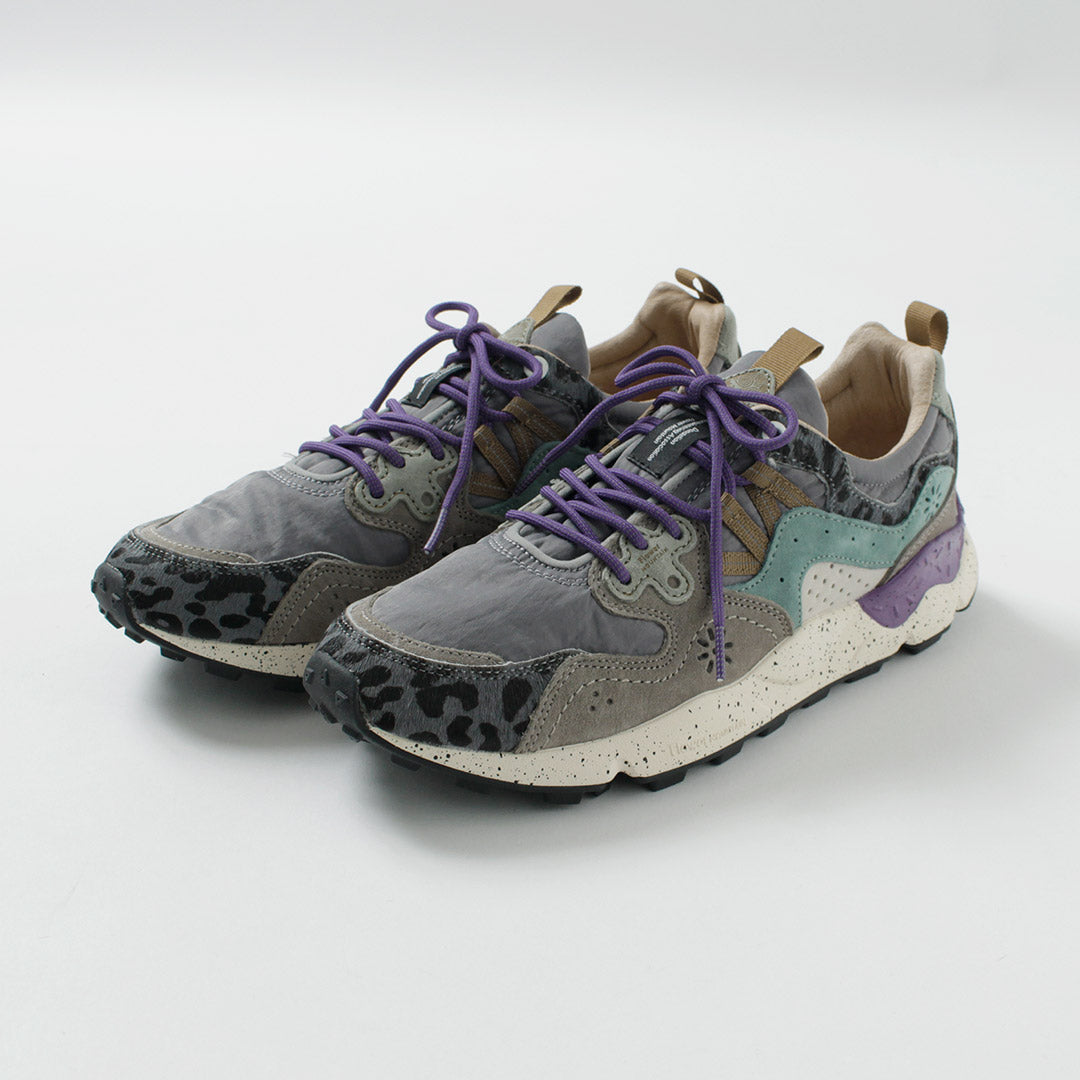 FLOWER MOUNTAIN / YAMANO3 Pig Suede × Nylon Sneakers