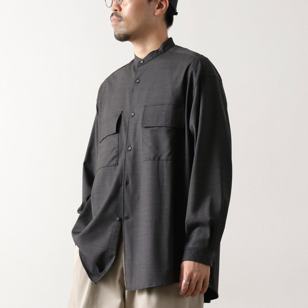 白色登山/弹力带领衬衫