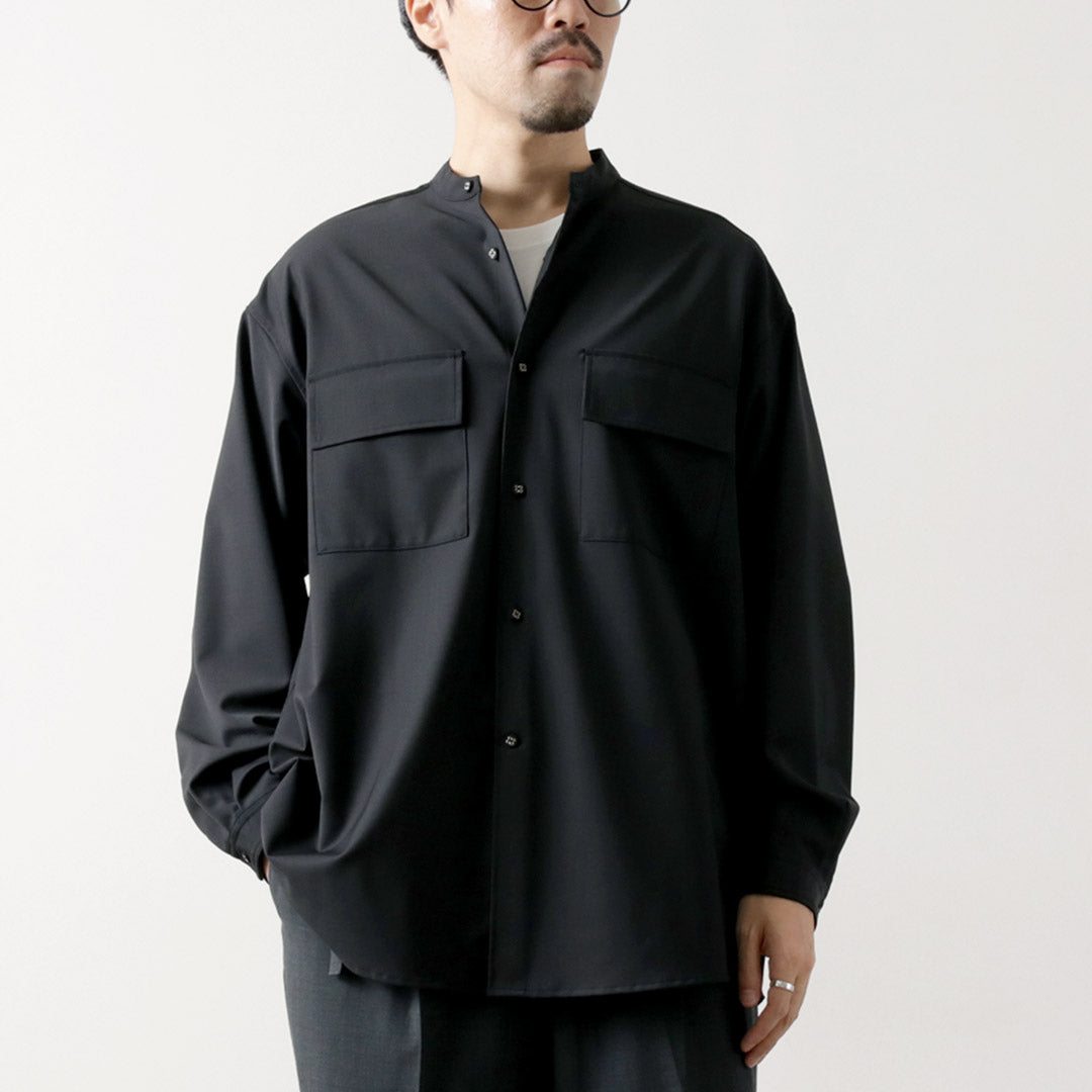白色登山/弹力带领衬衫