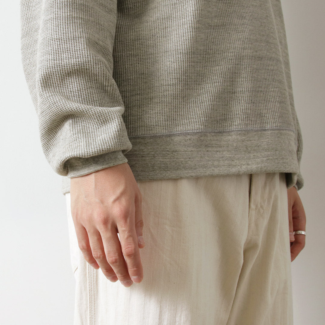 UNDYED / 컬러 오가닉 코튼 와플 긴팔 스웨트셔츠