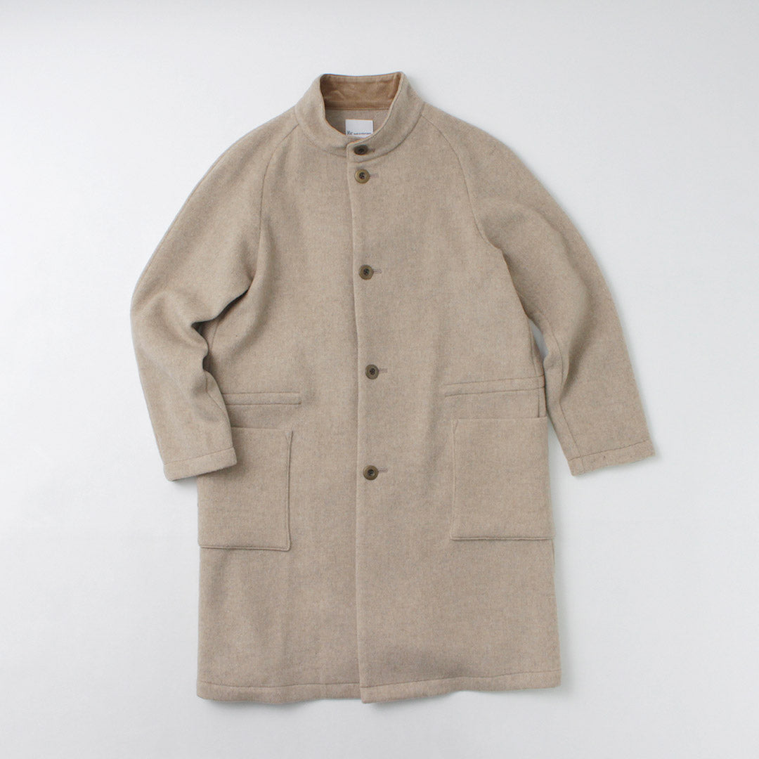 RE MADE IN TOKYO JAPAN / 麦尔登羊毛立领大衣