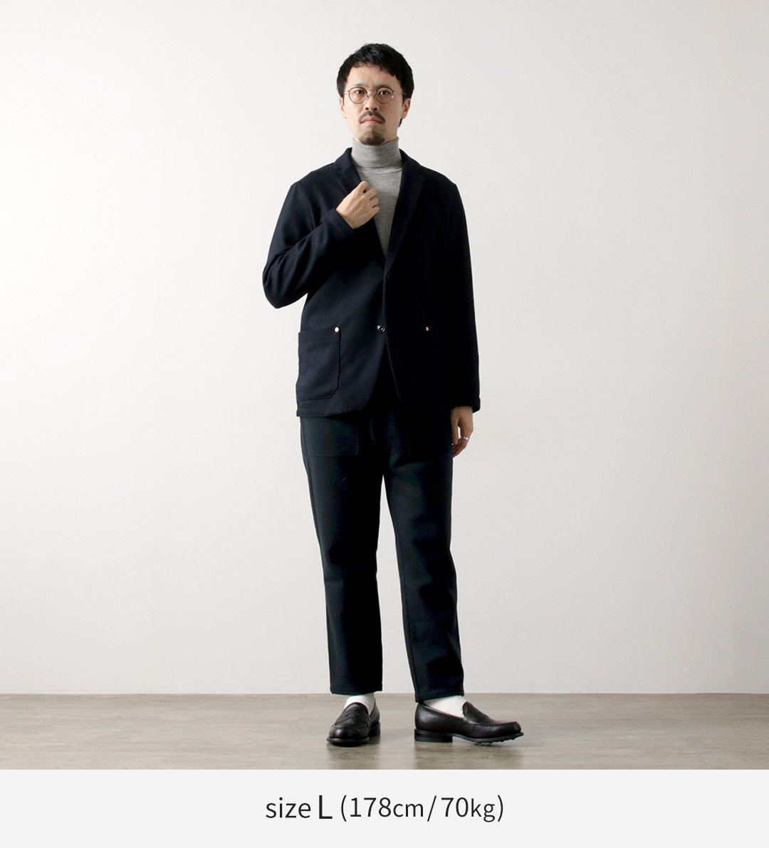 RE HECHO EN TOKIO JAPÓN / Pantalones fáciles de lana Melton Super 140