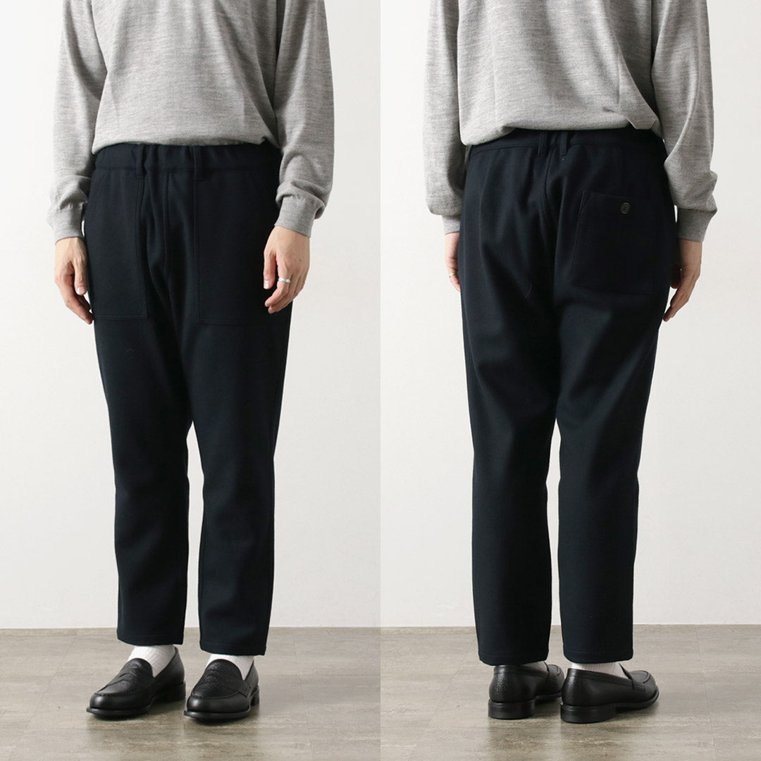 RE HECHO EN TOKIO JAPÓN / Pantalones fáciles de lana Melton Super 140