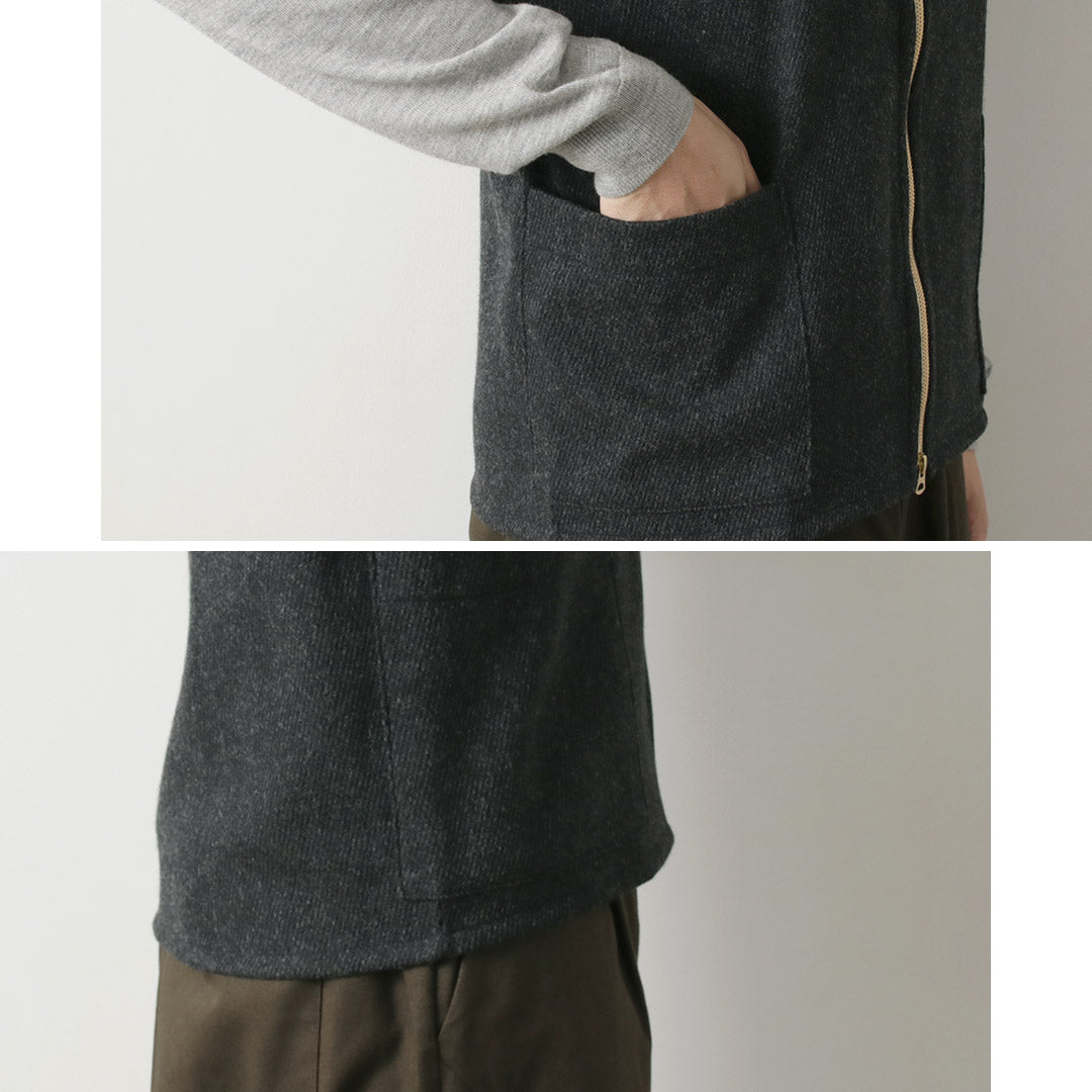 RE MADE IN TOKYO JAPAN / Gilet ras du cou Kersey en laine et cachemire
