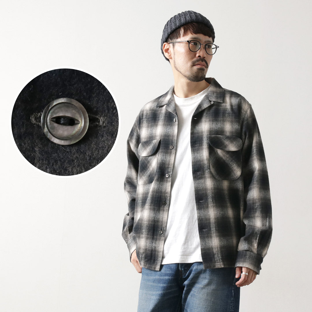 FOB FACTORY / F3505 法蘭絨開領襯衫