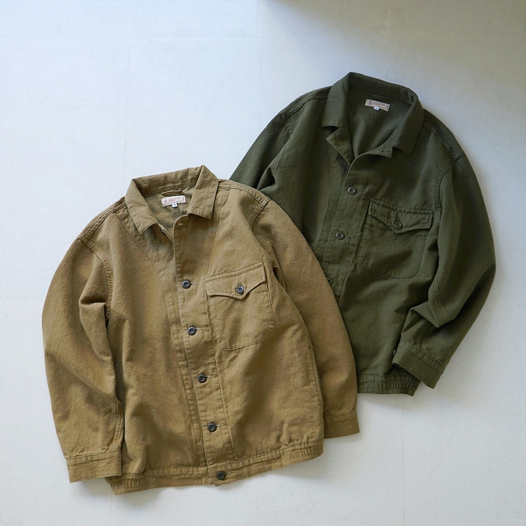 日本藍色牛仔褲 / 軍旅人字紋夾克