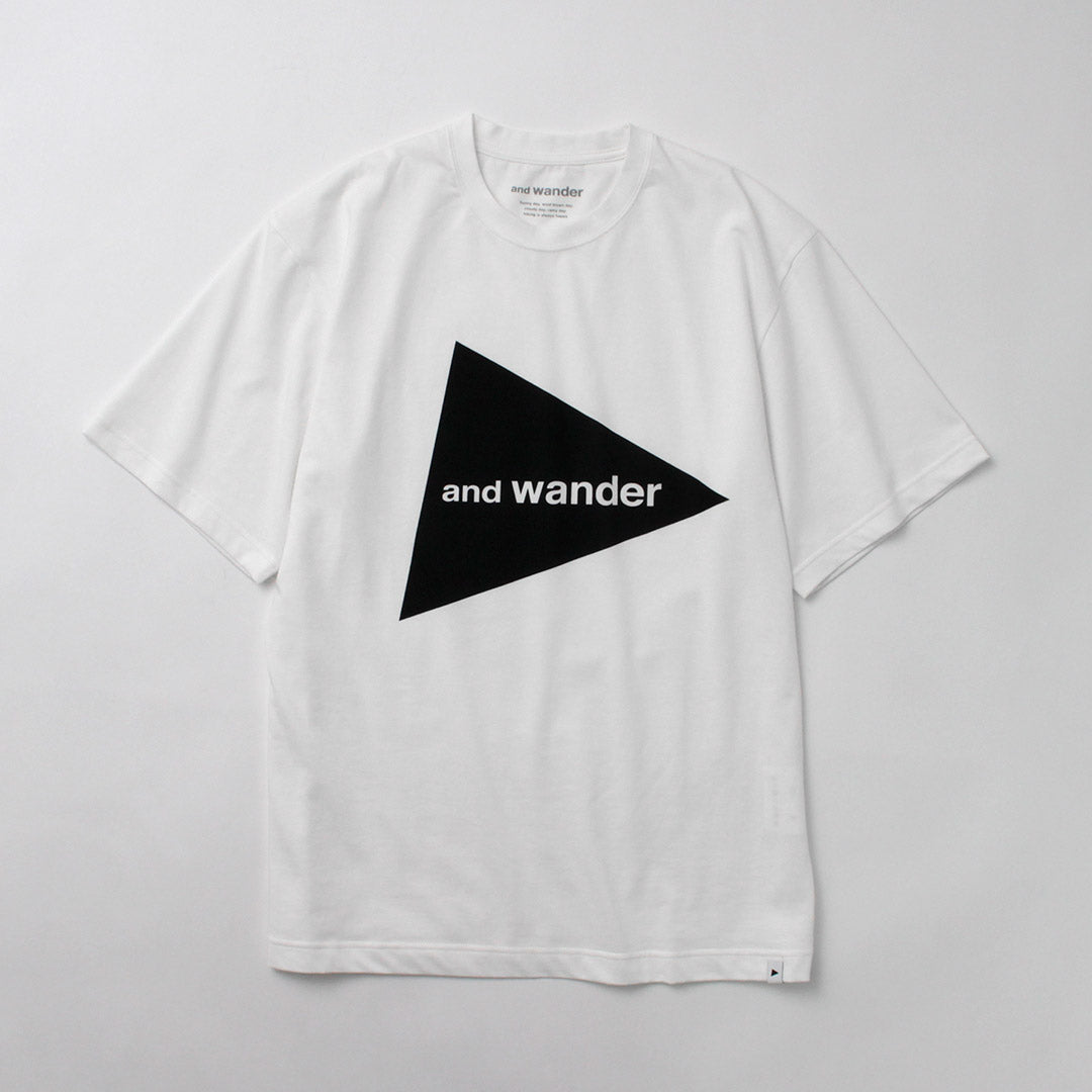 AND WANDER / 大徽标短袖 T 恤