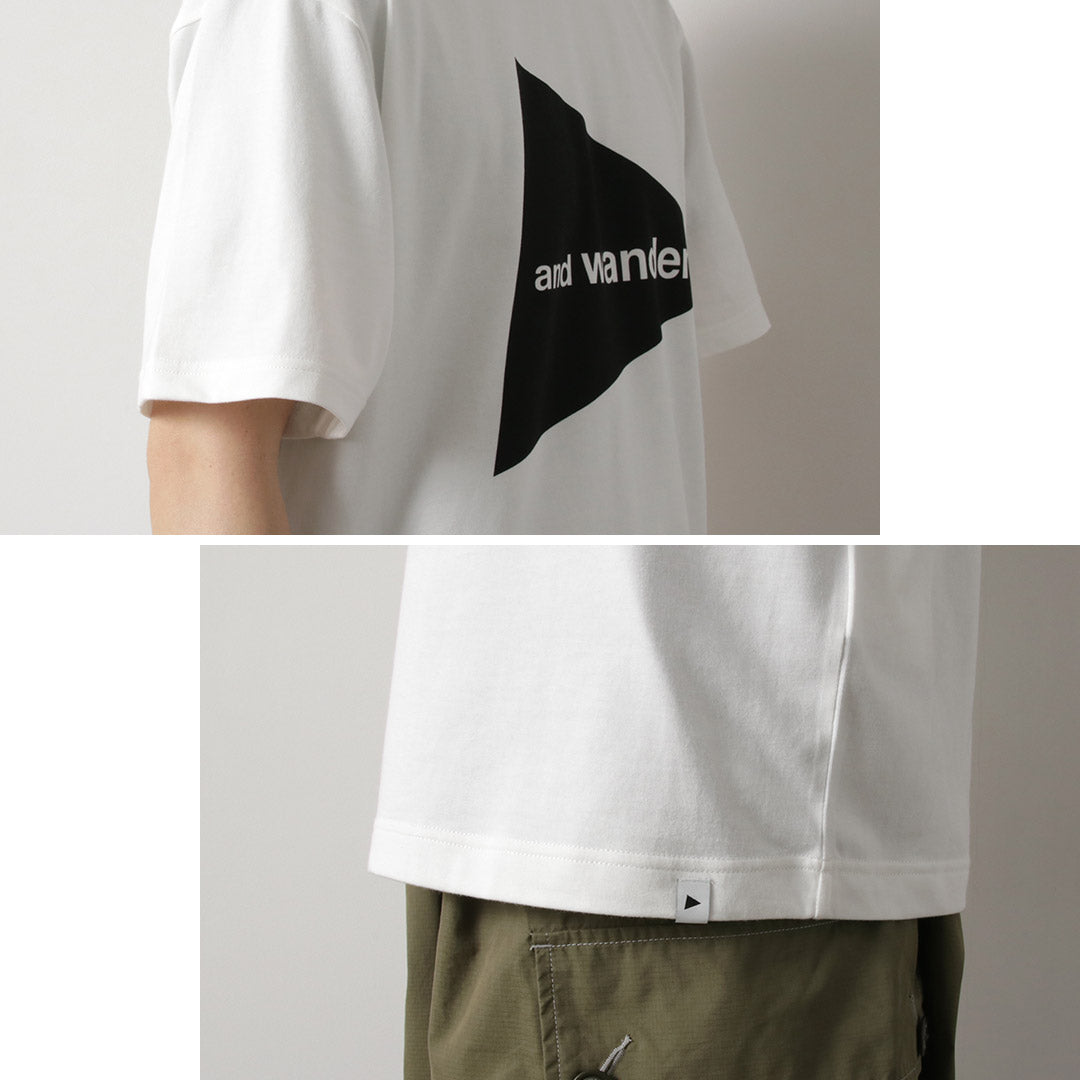 AND WANDER / T-shirt à manches courtes avec grand logo