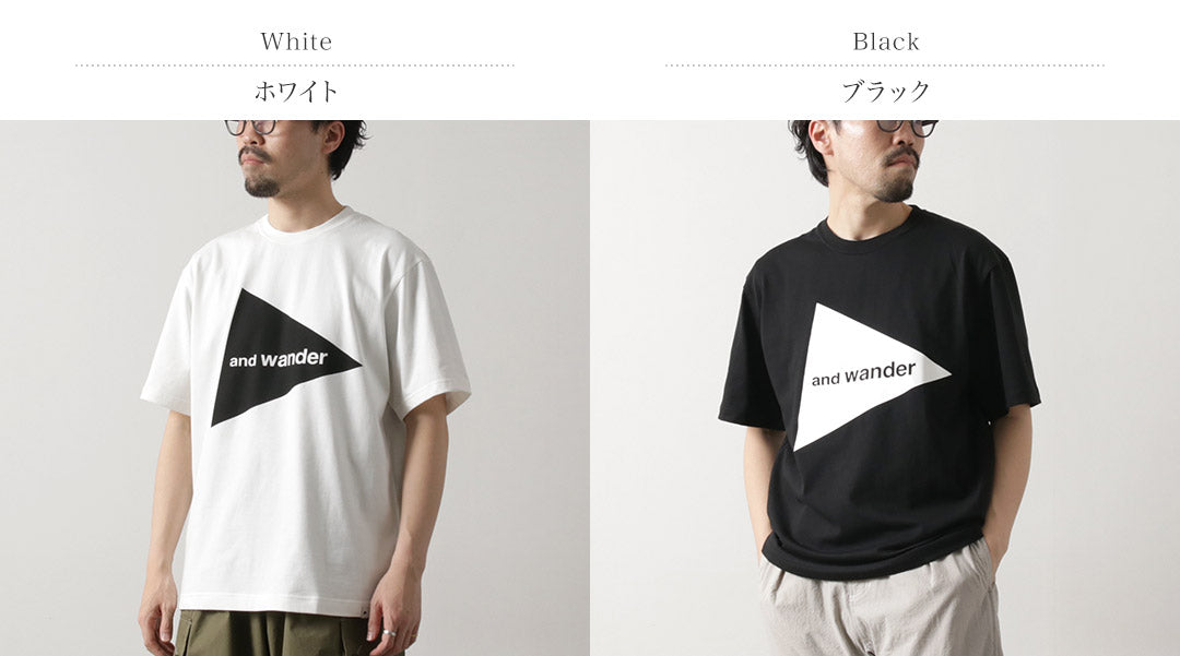 AND WANDER / T-shirt à manches courtes avec grand logo