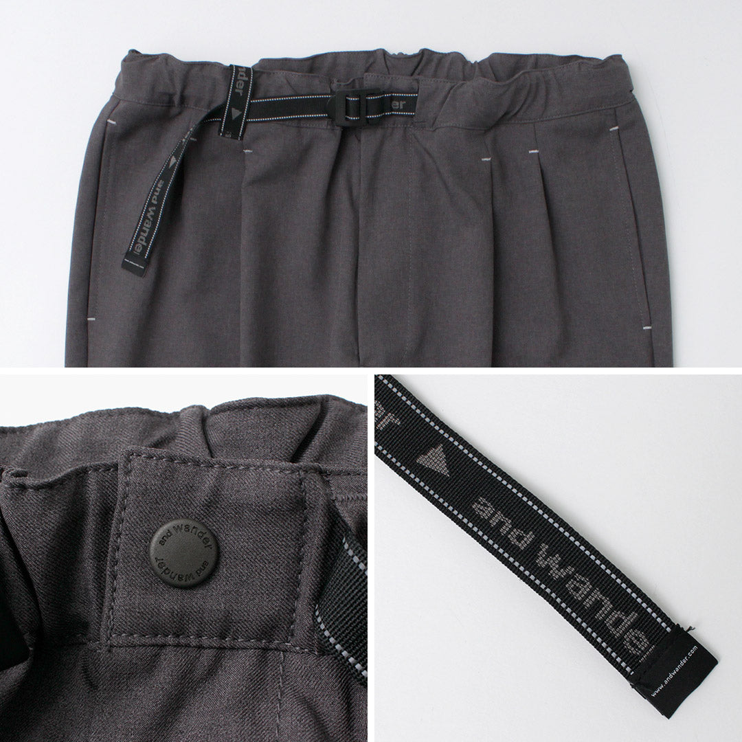 AND WANDER / PE Pantalon en sergé mélangé