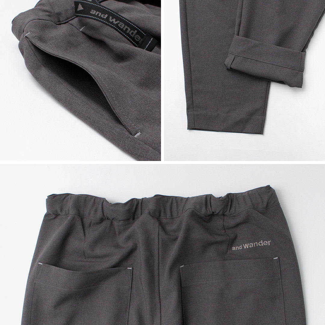 AND WANDER / PE Pantalon en sergé mélangé