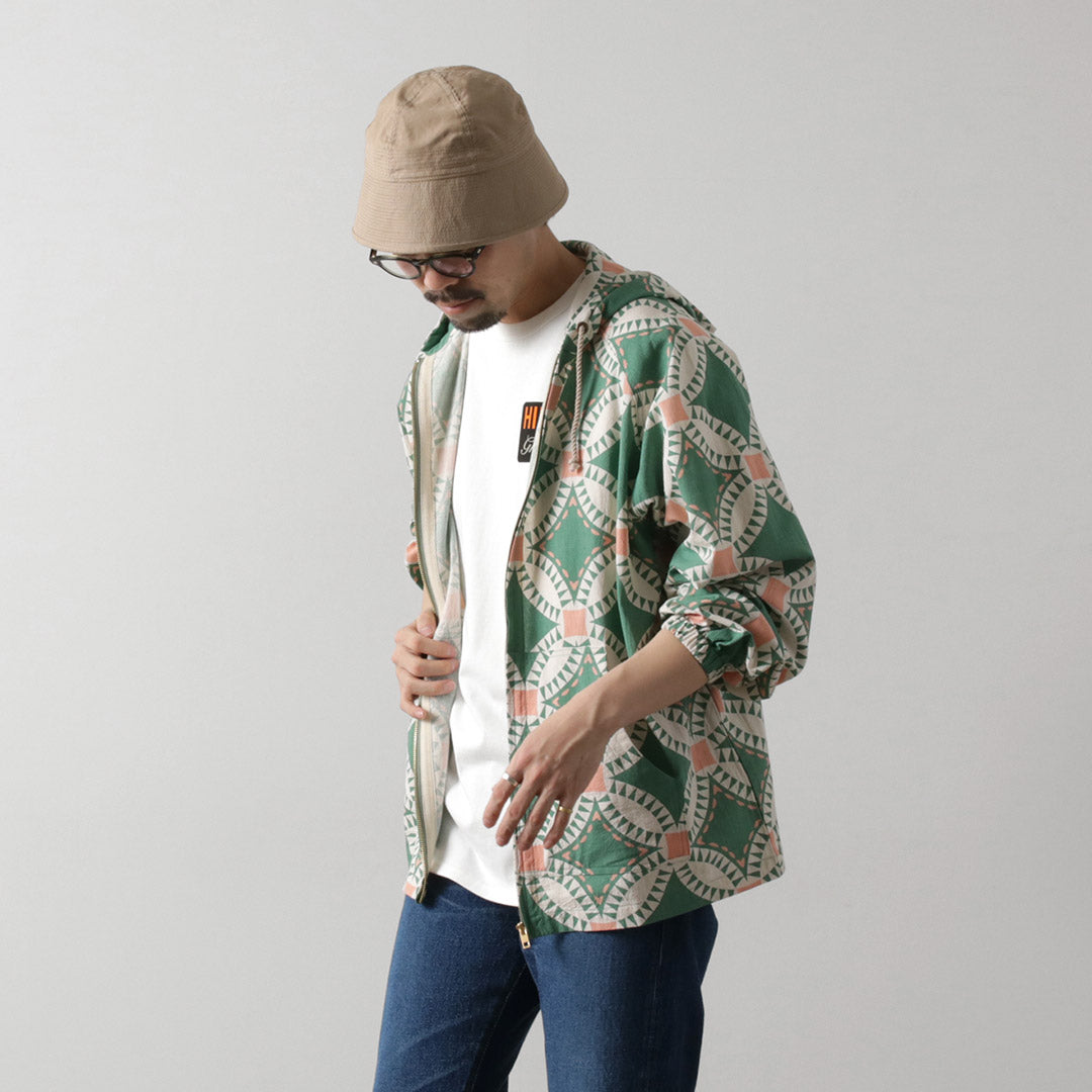 PASSEZ UNE JOURNÉE RECONNAISSANTE / Sweat à capuche de plage imprimé quilt vintage