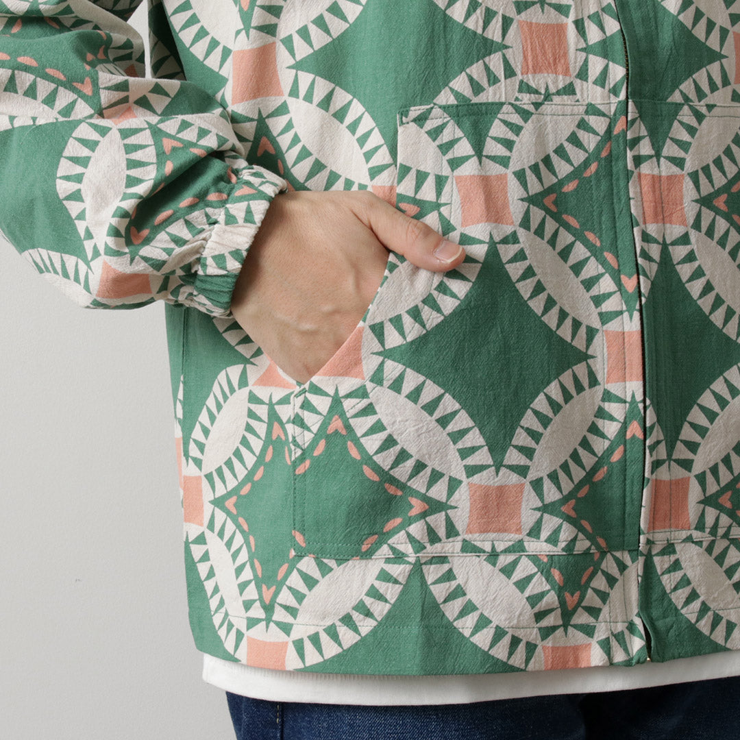 PASSEZ UNE JOURNÉE RECONNAISSANTE / Sweat à capuche de plage imprimé quilt vintage