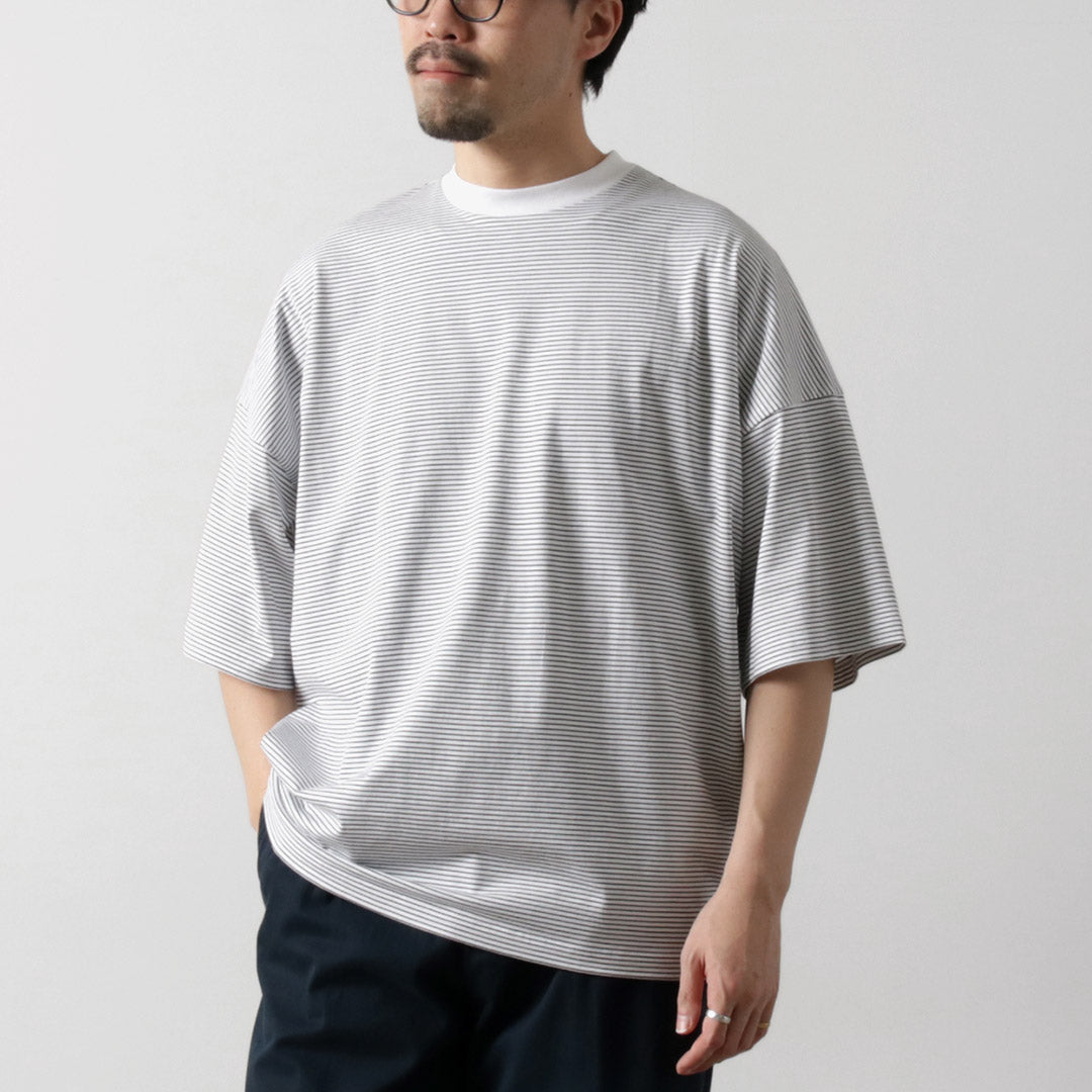 HANDVAERK / T-shirt fuselé à grandes rayures à manches courtes