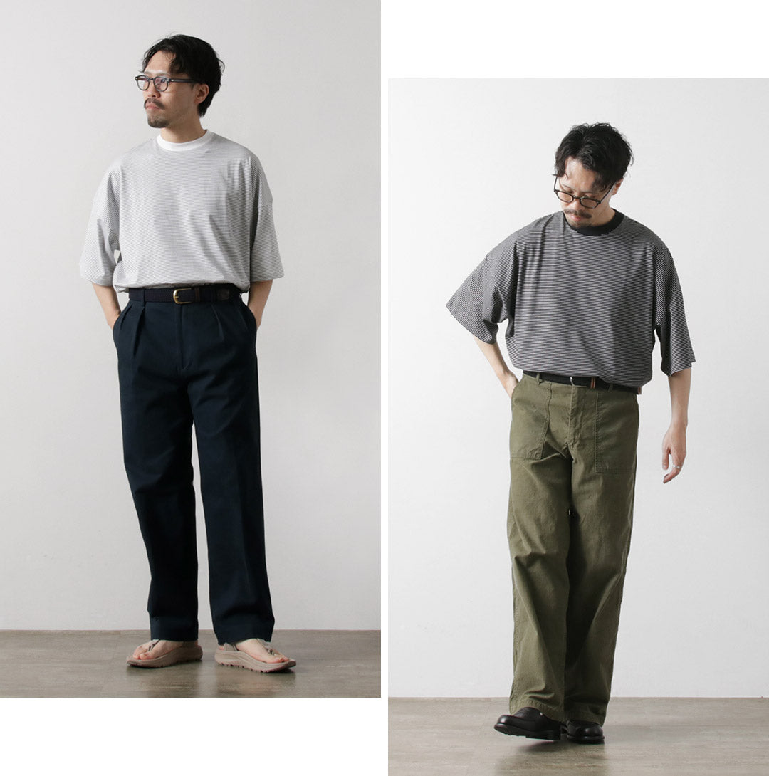 HANDVAERK / 短袖锥形大条纹T恤